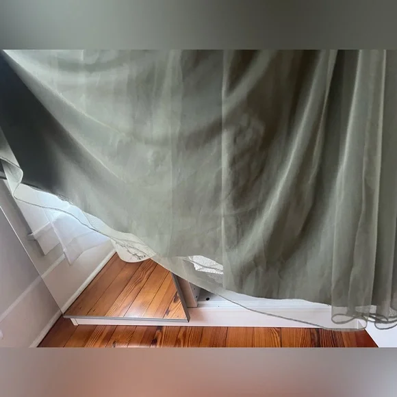 Olive Green beaded prom dress/wedding guest dress - Picture 13 of 14